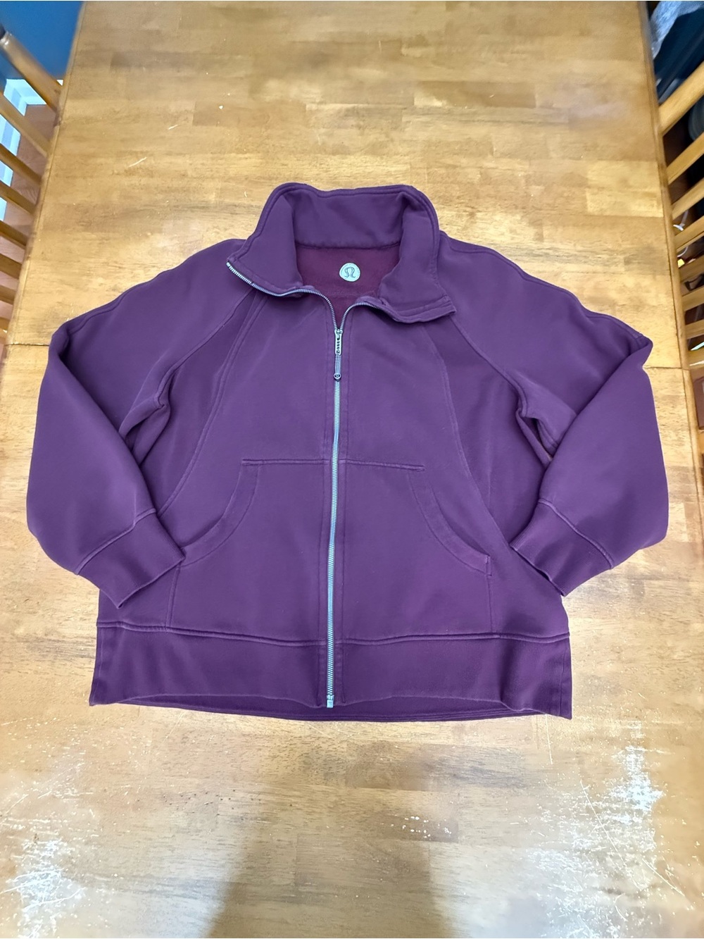 Lululemon Scuba Oversized Funnel-Neck Full Zip XL/XXL Garnet - Picture 2 of 9